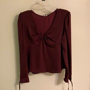 Maroon express blouse. Never been worn!